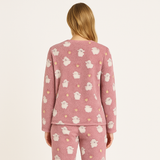 Pijama Fofinho e Quentinho Rosê Estampa Ovelhinhas + Brinde + Frete Grátis