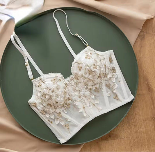 ✨ESQUENTA BLACK✨ Cropped Bordado Luxo alta sustentação