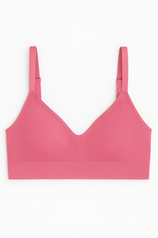 ✨ESQUENTA BLACK✨ Sutiã de Poliamida Canelado Confortável | P/M ao G/GG