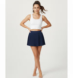 Short Saia Plissado Azul Marinho Polifitness