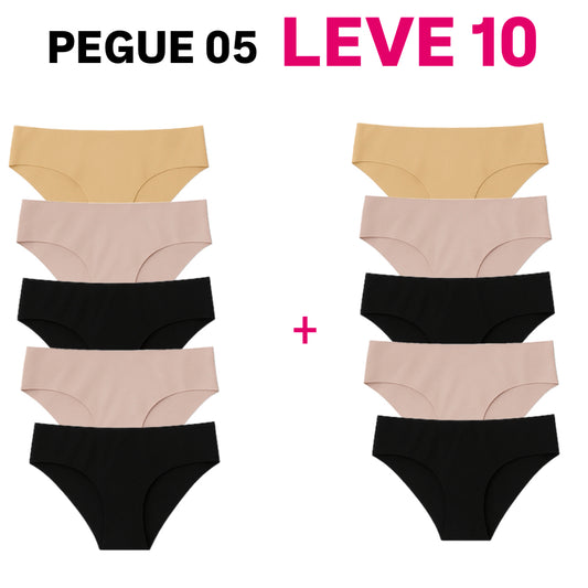 ✨SUPER PROMO✨ Pegue 05 CALCINHAS SEM COSTURA - Tanguinha - LEVE 10