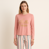 Pijama Longo, Quentinho: Litltle Princess flanelado por dentro.