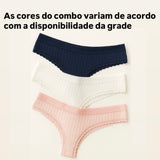 KIT 03 Calcinhas de Algodão Liana fio conforto