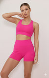 Conjunto de Poliamida Top e Shortinho Pink 🩷