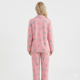 ✨LANÇAMENTO✨ Pijama Americano Quentinho Peludinho Rosquinha de Coração Rosa