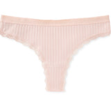 Kit 05 à 20 Calcinhas de Algodão Canelado com Renda fio conforto - Liana