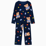 Combo Bobbie Goods: Pijama Azul Marinho com Estampa de Ursinho + 03 Meias térmicas fofas + Livro Bobbie Goods