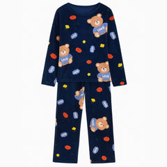 Combo Bobbie Goods: Pijama Azul Marinho com Estampa de Ursinho + 03 Meias térmicas fofas + Livro Bobbie Goods