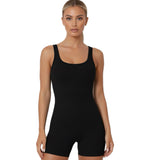 Macaquinho Preto Slim de Poliamida alta compressão