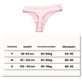 Kit 05 à 20 Calcinhas de Algodão Canelado com Renda fio conforto - Liana