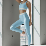 Conjunto Smoothie Azul com Branco de Poliamida