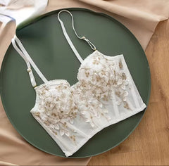 Cropped Bordado Luxo alta sustentação