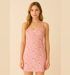 ✨ LANÇAMENTO ✨  Combo Baby doll de unicornio rosa + Camisola combinando + Mimos Especiais
