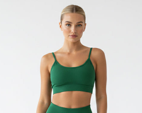 Top verde de Slim Super Sustentação Polifitness