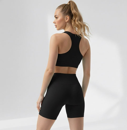 Conjunto Top e Shortinho Sem costura  Black 🖤