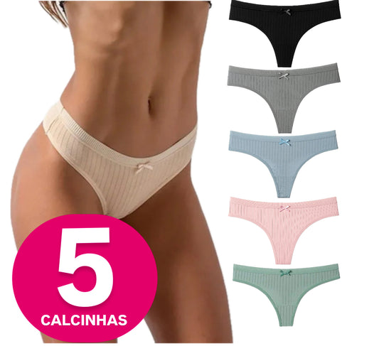 Kit 05 Calcinhas Lady Cotton: Conforto e Sensualidade