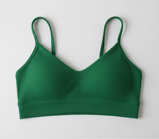 Top verde de Slim Super Sustentação Polifitness