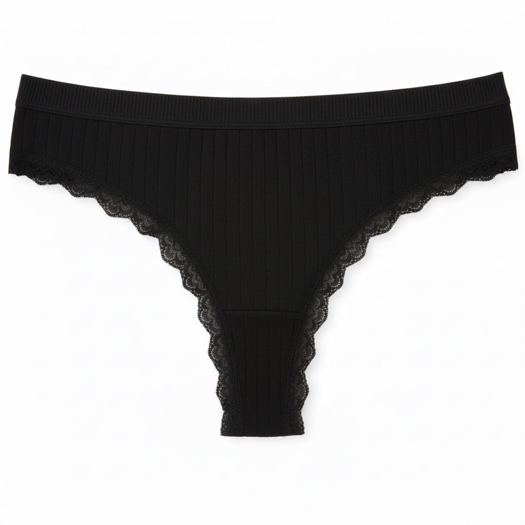 Calcinha de Algodão fio conforto com renda - Liana