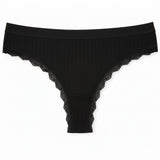 Kit 05 à 20 Calcinhas de Algodão Canelado com Renda fio conforto - Liana