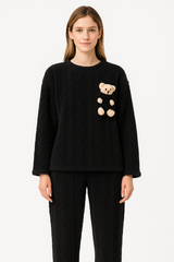 Combo Bobbie Goods: Pijama + Ursinho Bobbie Goods+ 03 Meias Quentinhas + Caderno Bobbie Goods