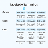 Pijama Americano 2x1 de Rosquinhas toque de seda – Camiseta + Calça + Shortinho