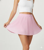 Short Saia plissada Rosa de Polifitness