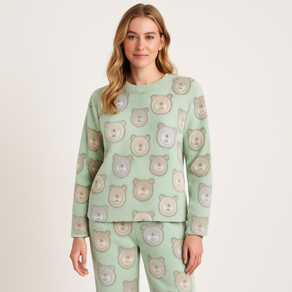 Pijama Fofinho e Quentinho Bobbie Goods — Verdinho Estampado