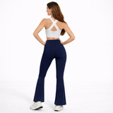 Calça Bailarina Flare Azul Marinho