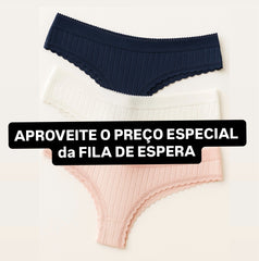 KIT 03 Calcinhas de Algodão Liana fio conforto