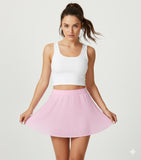 Short Saia plissada Rosa de Polifitness