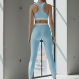 Conjunto Smoothie Azul com Branco de Poliamida