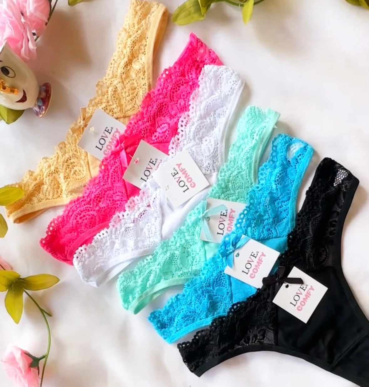 ✨COMPRE 05 LEVE 12✨ Calcinha de Algodão fio - Modelo Princesa 👸🏻