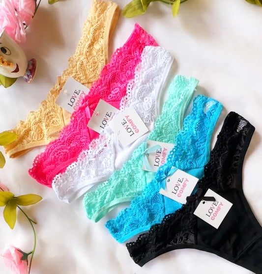 ✨COMPRE 05 LEVE 12✨ Calcinha de Algodão fio - Modelo Princesa 👸🏻