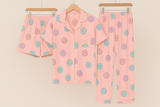 Pijama Americano 2x1 de Rosquinhas toque de seda – Camiseta + Calça + Shortinho