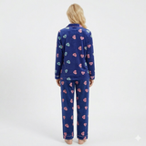 ✨LANÇAMENTO✨ Pijama Americano Quentinho Peludinho Rosquinha de Coração Azul