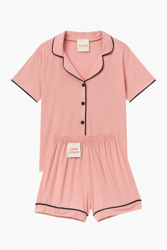 Pijama Americano Curto Malu super Comfort Rosa